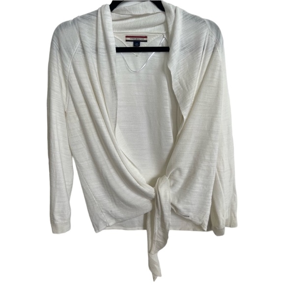 Tommy Hilfiger Sweaters - Tommy Hilfiger White Cardigan Size Large